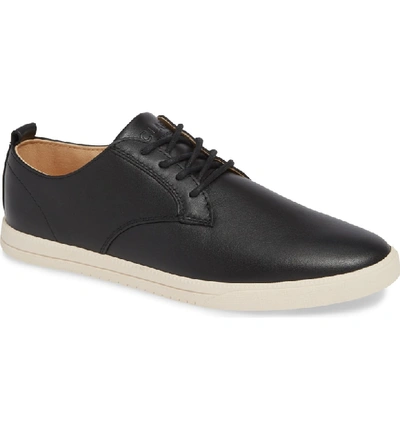 Clae Ellington Sneaker In Black Tumbled Leather