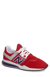 New Balance 247 Sneaker In Tango Red Synthetic/ Mesh