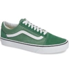 Vans 'old Skool' Sneaker In Deep Grass Green/ True White