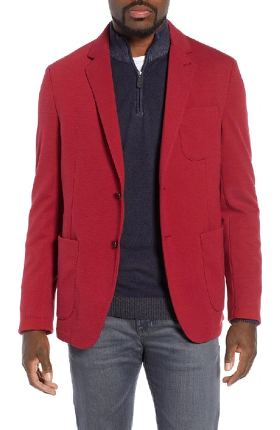 Bugatchi Solid Sport Coat In Crimson