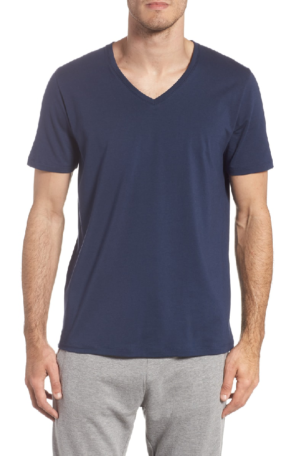 Tommy John Second Skin V-neck T-shirt In Dress Blues | ModeSens