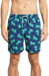 Tom & Teddy Pineapple Print Swim Trunks In Irish Green