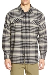 Patagonia 'fjord' Regular Fit Organic Cotton Flannel Shirt In Migration Plaid Small: Black