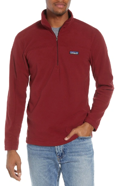 Patagonia Fleece Pullover In Oxide Red