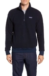 Patagonia Woolyester Fleece Quarter Zip Pullover In Classic Navy