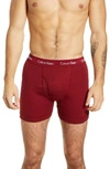 Calvin Klein 3-pack Boxer Briefs In Scarab/ Bluesteel/ Biking Red