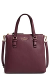 Kate Spade Jackson Street - Hayley Leather Satchel - Burgundy In Plum