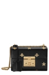 Gucci Padlock Mini Bee & Star Shoulder Bag In Nero/ Oro