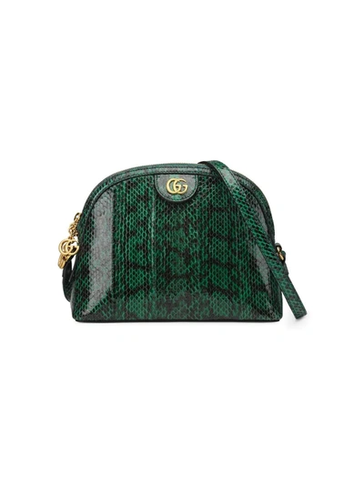 Gucci Small Ophidia Genuine Snakeskin Dome Satchel - Green In Emerald Snakeskin