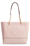 Tory Burch Fleming Chain-handle Leather Tote Bag In Shell Pink