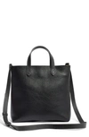 Madewell Small Transport Leather Crossbody Tote - Blue In Deep Navy