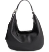 Rebecca Minkoff Michelle Leather Hobo In Jet Black