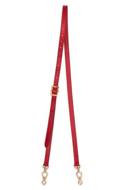 Gucci Sylvie Leather Crossbody Strap - Red In Hibiscus Red