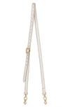 Gucci Sylvie Leather Crossbody Strap In Mystic White