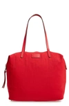 Rebecca Minkoff Washed Nylon Tote - Red In Scarlet