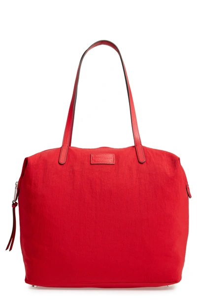 Rebecca Minkoff Washed Nylon Tote - Red In Scarlet