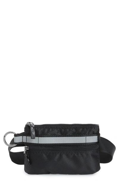 Andi Urban Clutch Convertible Belt Bag In Black/ Reflective Stripe