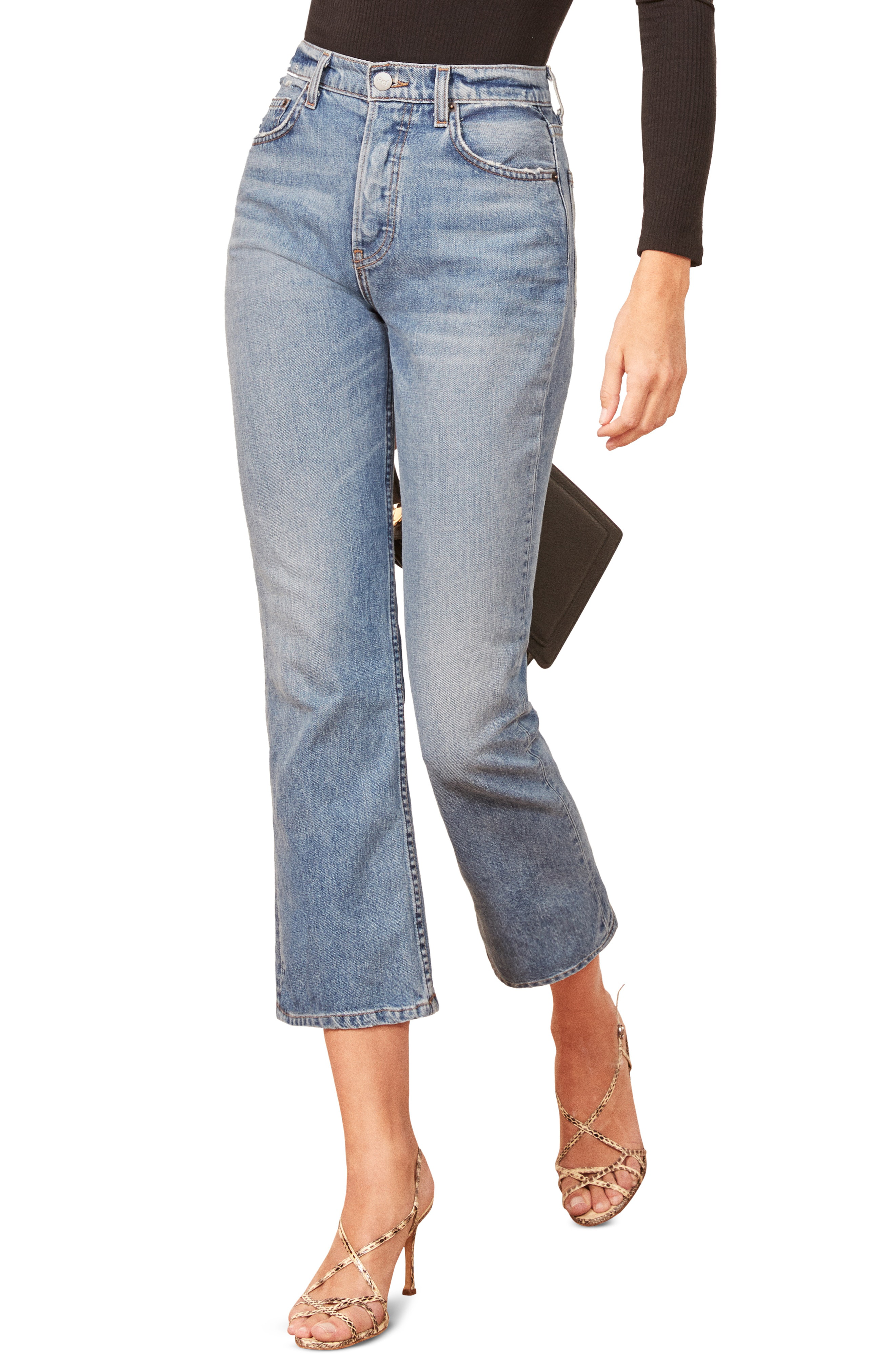 reformation jordi kick flare jeans