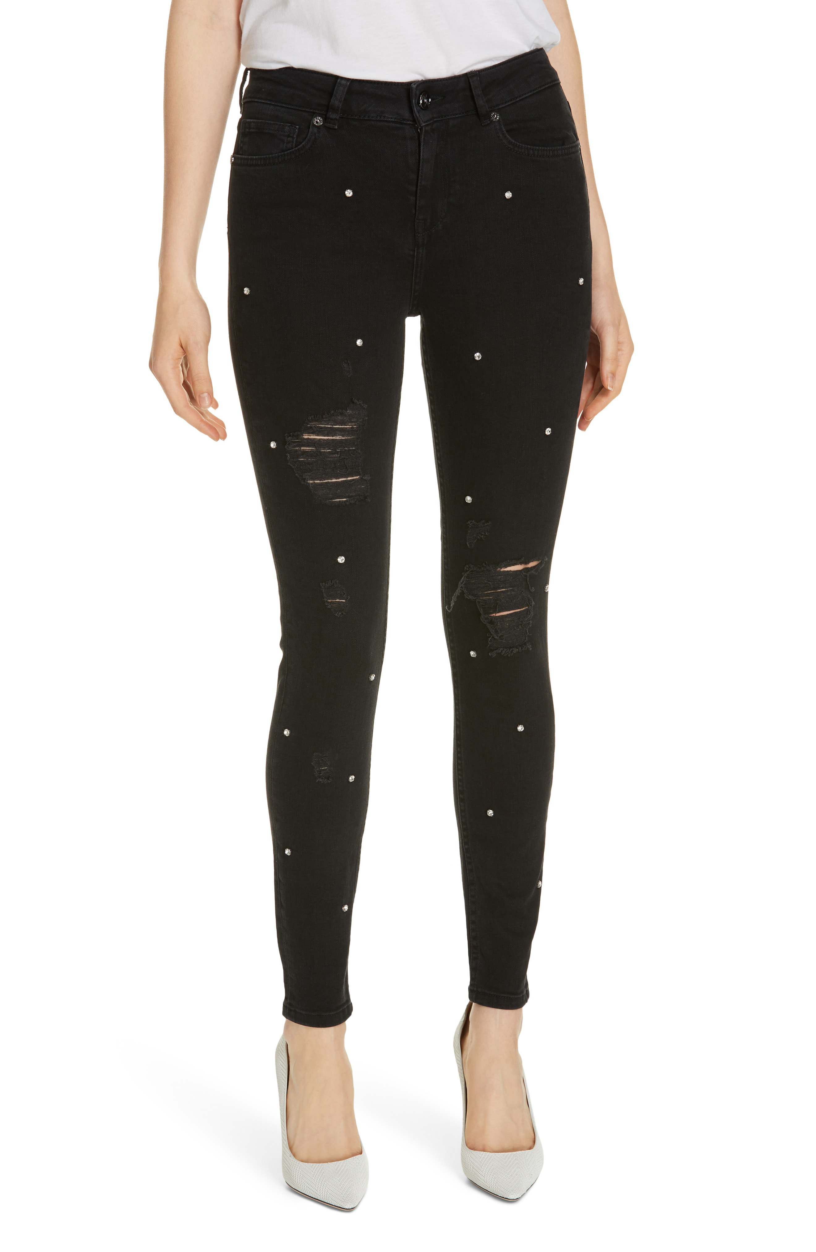 black diamante jeans