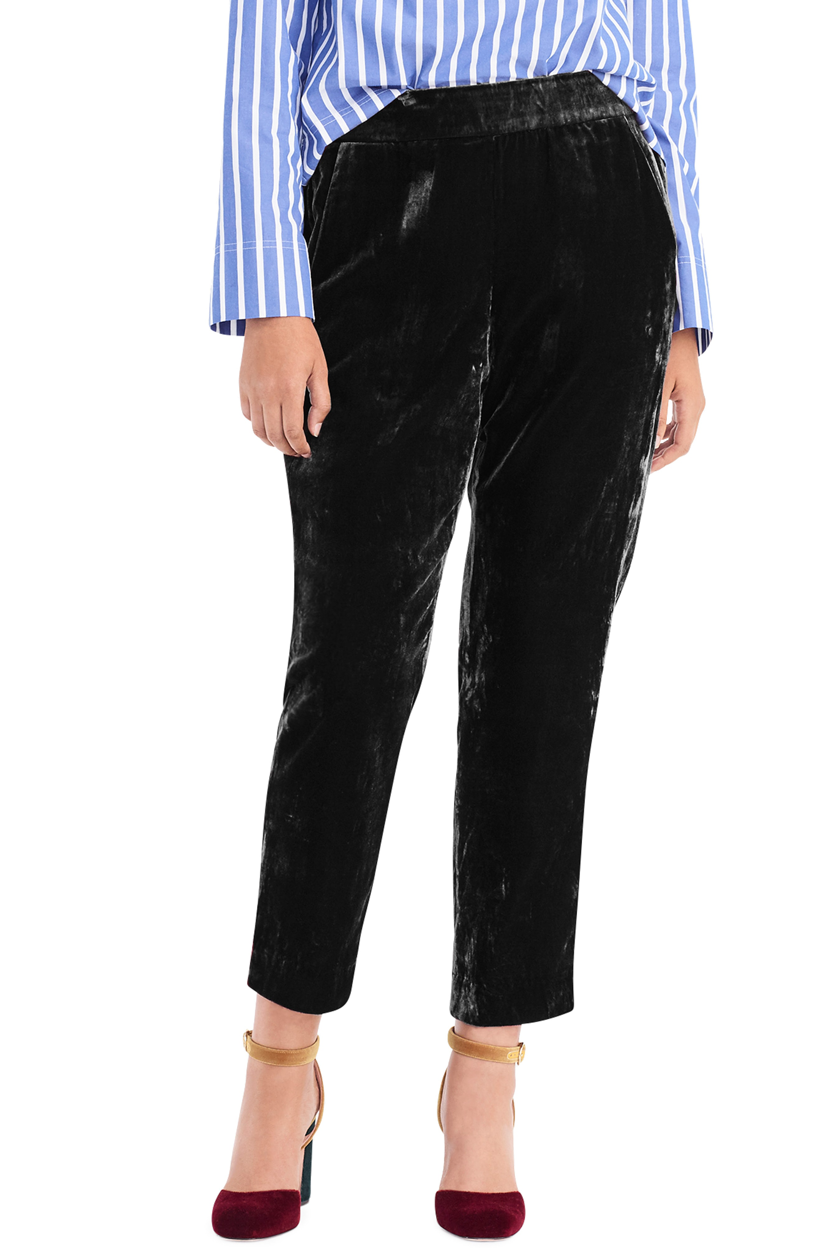 velvet pull on pants