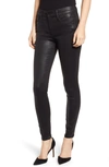 Frame Le Skinny De Jeanne Ankle Skinny Jeans In Noir Coated