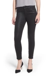 Jen7 Riche Touch Coated Ankle Skinny Jeans In Riche Touch Black Crystals
