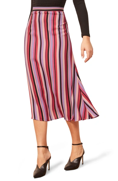 Reformation Bea Skirt In Luisa Stripe