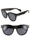 Rag & Bone 54mm Cat Eye Sunglasses In Black/ Crystal