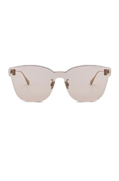 Dior Quake2 135mm Rimless Shield Sunglasses - Nude