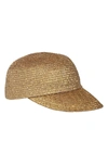 Eric Javits Mondo Woven Cap In Gold