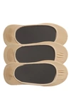 Hue 3-pack Shade Match Sock Liners In Cream