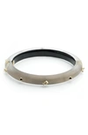 Alexis Bittar Golden Studded Hinge Bracelet In Warm Grey