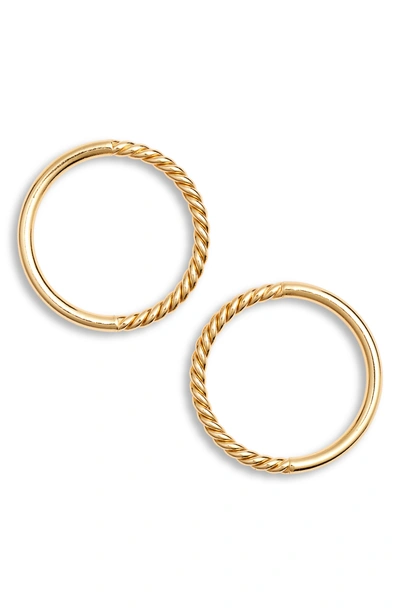 Argento Vivo Rope Frontal Hoop Earrings In Gold