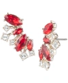Givenchy Crystal Cluster Ear Crawlers In Gold