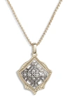 Kendra Scott Kacey Pendant Necklace In Silver Filigree/ Gold