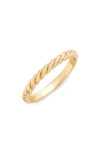 Argento Vivo Rope Ring In Gold