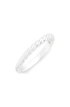 Argento Vivo Rope Ring In Silver