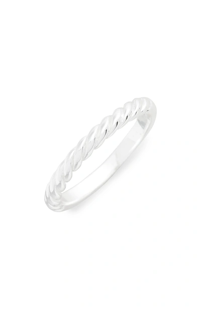 Argento Vivo Rope Ring In Silver