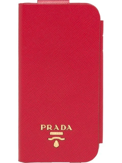 Prada Iphone 7 And 8 Cover In F068z Fire Engine Red