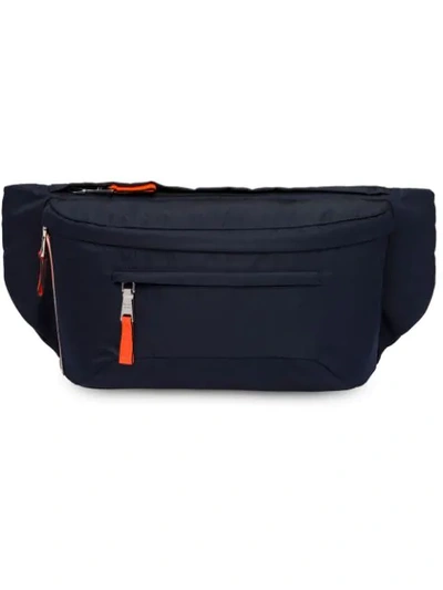 Prada Technical Fabric Belt Bag In Blue