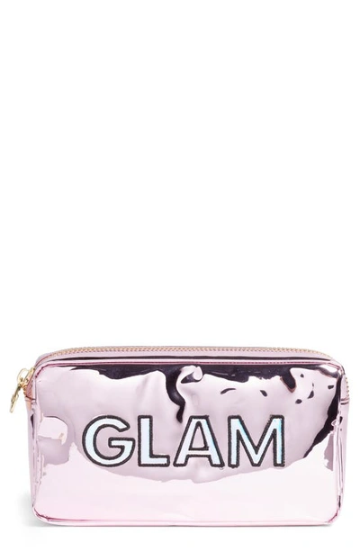 Stoney Clover Lane Glam Small Patent Makeup Bag In Pink