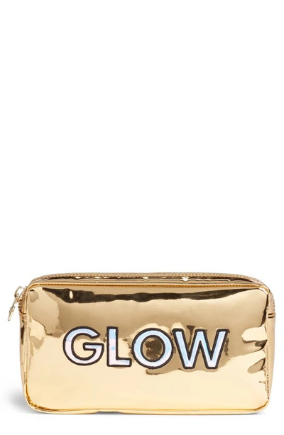 Stoney Clover Lane Glow Small Gold Patent Cosmetic Bag