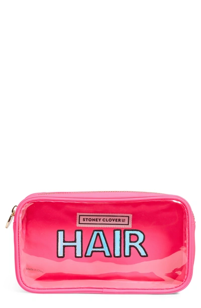 Stoney Clover Lane Hair Classic Small Cosmetics Bag In Neon Pink