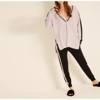 Amanda Wakeley Opal & Charcoal Cashmere Boyfriend Jumper