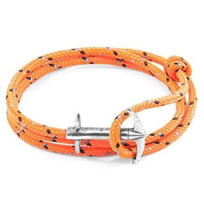 Anchor & Crew Orange Admiral Anchor Silver And Rope Bracelet (no. 1-75 Only)
