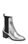 Alias Mae Gail Chelsea Bootie In Silver Leather