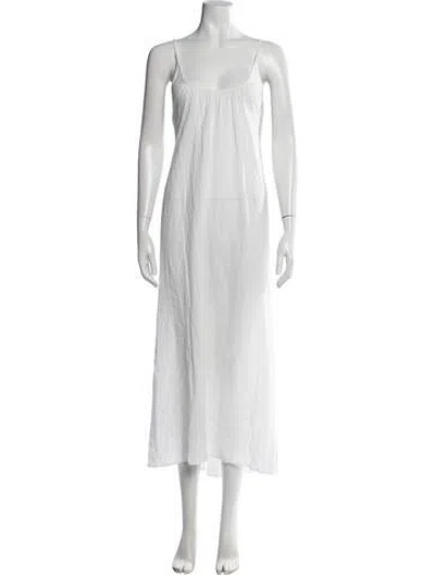 Pre-owned 9seed Scoop Neck Long Dress In White