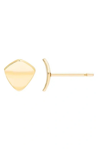 A & M 14k Gold Square Stud Earrings In Yellow