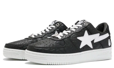 Pre-owned A Bathing Ape "bape Sta 3" Black 1j80-191-052 Size 9.5