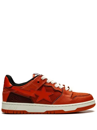 A Bathing Ape Sk8 Sta #1 Sneakers In Orange